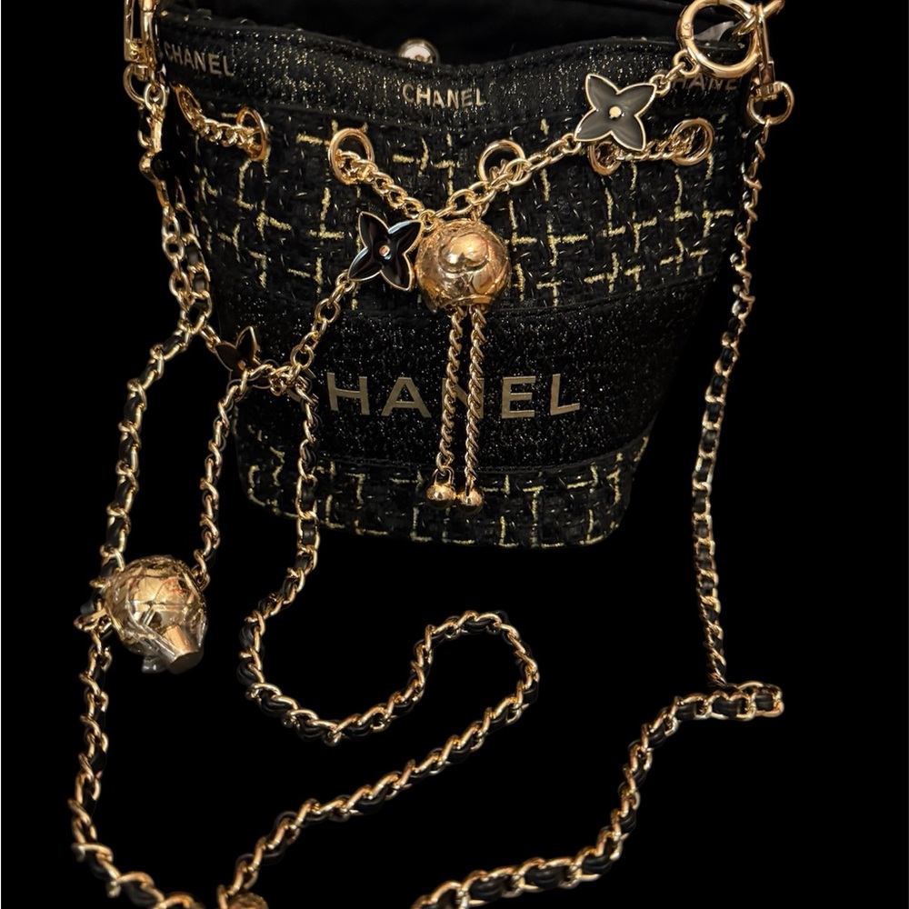 Chanel Black and Gold Mini Bag VIP / GWP With Charms - Picture 2 of 10